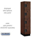 Salsbury Mahogany 4 Tier 4-Door Designer Wood Locker Optional Padlock Image 