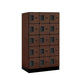 Salsbury Mahogany 5 Tier 15-Door Designer Wood Locker Studio Image