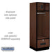 Mahogany Salsbury Designer Wooden Open Gear Locker Studio Image