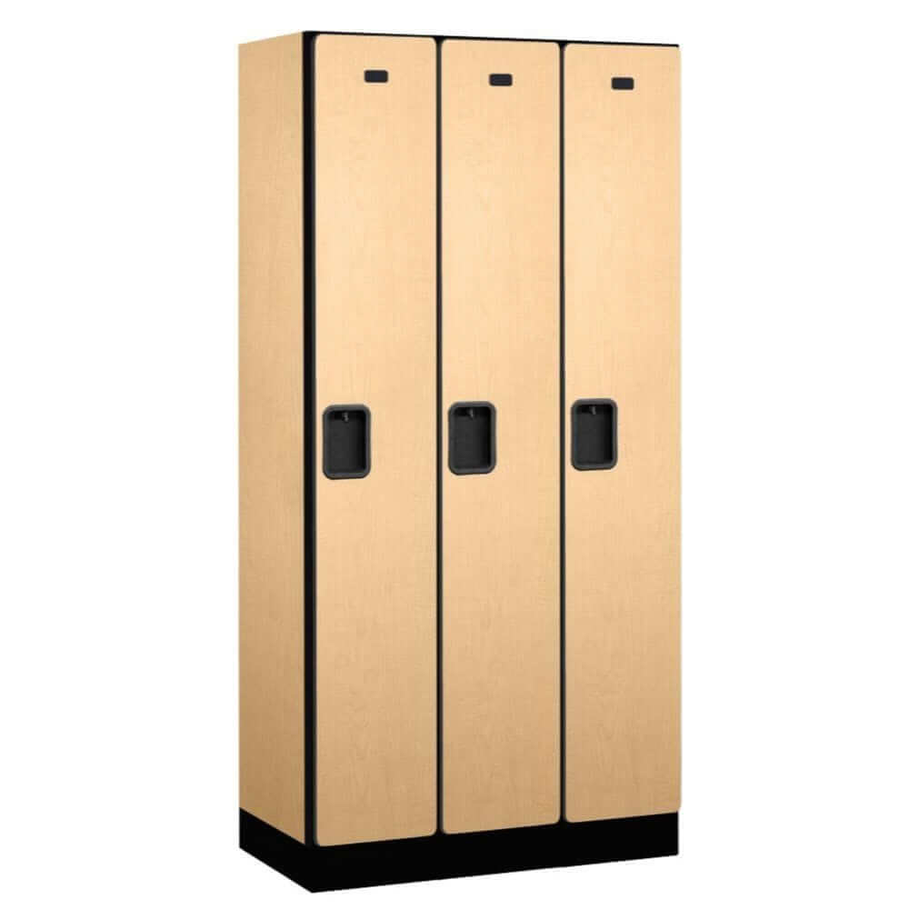 Salsbury Maple 3-Door Single Tier Designer Wood Locker 