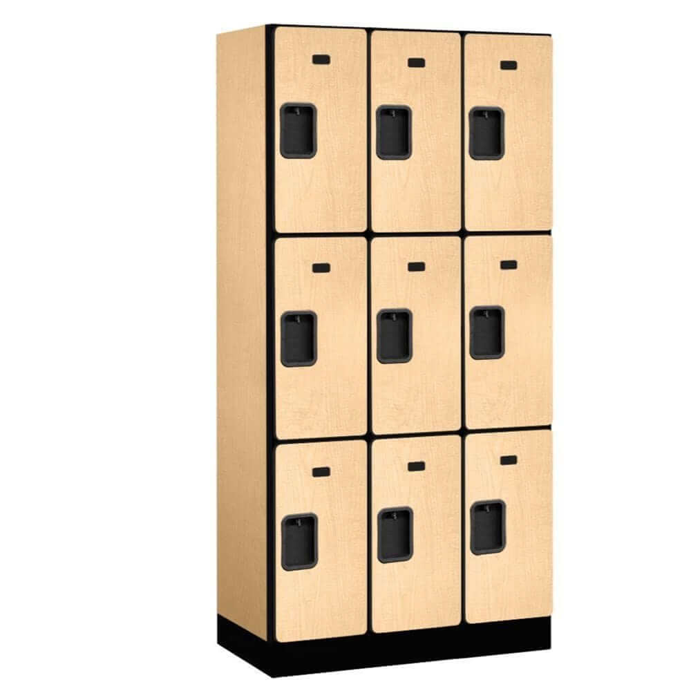 Salsbury Maple 3 Tier 9-Door Designer Wood Locker