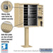 Sand Stone Salsbury USPS Mailbox Cluster Unit with 12 Doors and Parcel Locker Features Image with Anti-fish plates and cam locks.