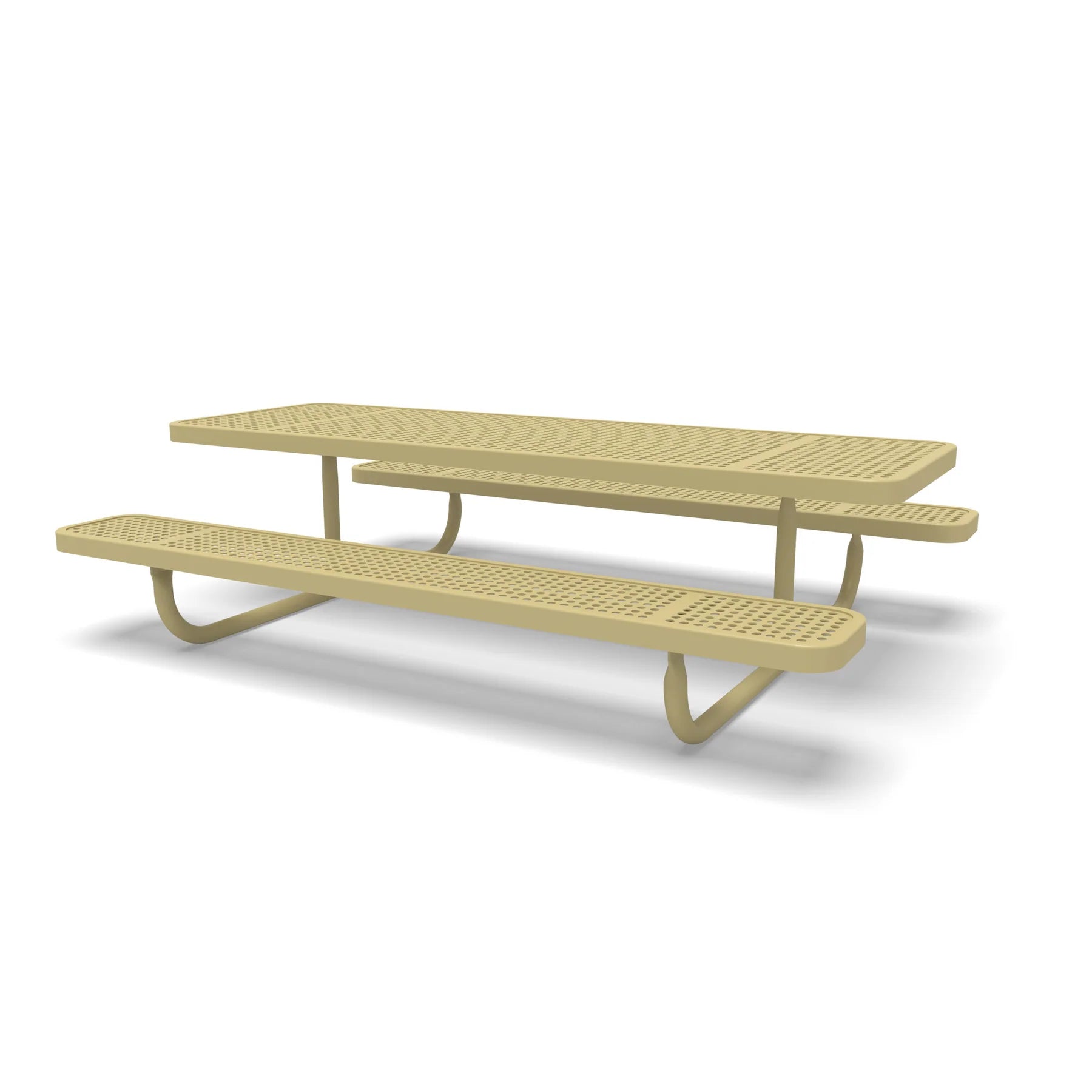 Sand Wabash Valley Children's Signature Perforated Metal Portable Picnic Table in plastisol-coated steel, one of our kids outdoor picnic tables at preschool height