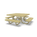 Sand Wabash Valley Children's Signature Square Perforated Metal Portable Picnic Table in plastisol-coated steel, outdoor classroom furniture for young children