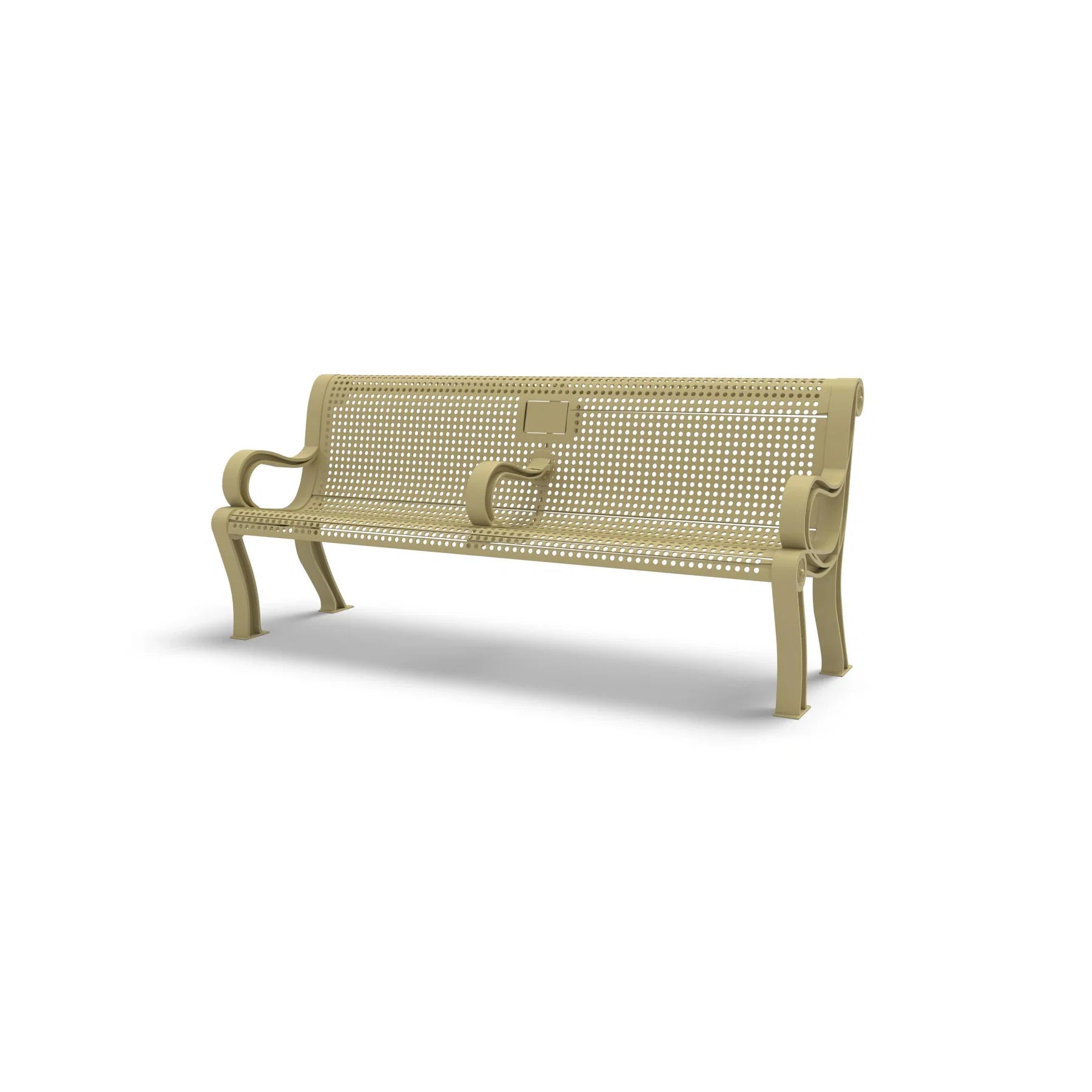 Sand Wabash Valley Estate Perforated Memorial Bench, memorial benches for sale with free shipping