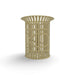 Sand Wabash Valley Flared Commercial Trash Receptacle, Ribbed, plastisol coated steel with a flared top, model FR400R, stadium trash can