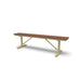 Sand Wabash Valley Rinnova Recycled Plastic Backless Bench with Cedar planks, Portable braced legs, outdoor benches for schools