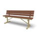 Sand Wabash Valley Rinnova Recycled Plastic Bench with Cedar planks, Portable braced legs, outdoor benches for parks