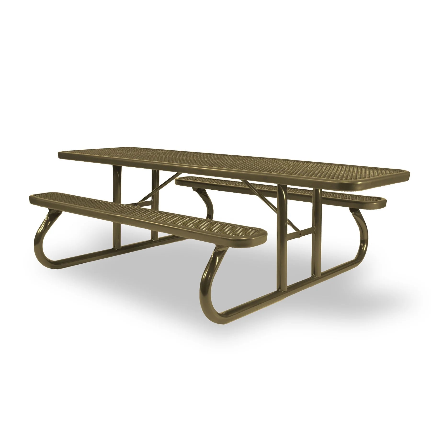 Sand Wabash Valley Signature Portable Picnic Table, sand top, seats and frame, 8' ADA Accessible, Diamond pattern, handicap picnic table