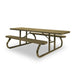 Sand Wabash Valley Signature Portable Picnic Table, sand top, seats and frame, 8' ADA Accessible, Perforated pattern, coated metal picnic table