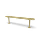 Sand Wabash Valley Signature Steel Backless Bench, Diamond, 6' Surface Mount base plates, solid sand, plastisol-coated steel, commercial seating bench