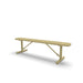Sand Wabash Valley Signature Steel Backless Bench, Perforated, 6' Portable with braced legs, solid sand, plastisol-coated steel, outdoor seating bench