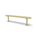 Sand Wabash Valley Signature Steel Backless Bench, Perforated, 6' Surface Mount base plates, solid sand, plastisol-coated steel, walkway bench