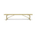 Sand Wabash Valley Signature Steel Backless Bench, Diamond, 8' Portable with braced legs, solid sand, plastisol-coated steel, long outdoor bench