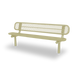 Sand Wabash Valley Signature Steel Bench, Diamond seat and back, Inground legs, metal bench with back