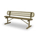 Sand Wabash Valley Signature Steel Bench, Diamond seat and back, portable frame with braces, expanded metal bench