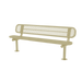 Sand Wabash Valley Signature Steel Bench, Diamond seat and back, Surface Mount base plates, commercial bench