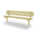 Sand Wabash Valley Signature Steel Bench, Perforated seat and back, Inground legs, inground bench