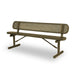 Sand Wabash Valley Signature Steel Bench, Perforated seat and back, portable frame with braces, commercial benches