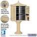 Sand Stone Salsbury USPS Decorative Mailbox Cluster Unit with 8 Doors and 2 Parcel Lockers Features Image with anti-fish plate and heavy duty cam locks