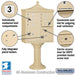 Sand Stone Salsbury USPS Decorative Mailbox Cluster Unit with 8 Doors and 2 Parcel Lockers Premium Features Image
