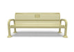 Sand Wabash Valley Contemporary Perforated steel Memorial Bench with Surface Mount studio image