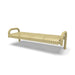 Sand Wabash Valley Contemporary Ribbed Steel Backless Bench with Inground Mount Studio Image