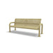 Sand Wabash Valley Contemporary Ribbed steel Memorial Bench with Surface Mount studio image