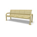 Sand Wabash Valley Contemporary Slatted Steel Bench Surface Mount Studio Image
