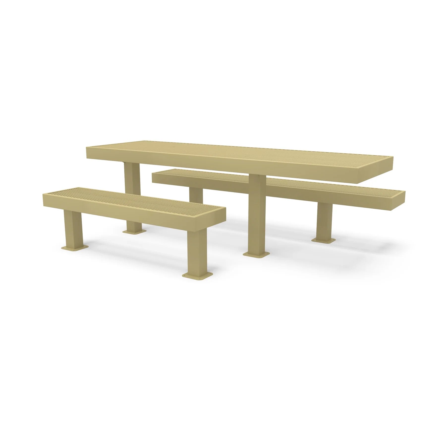 Sand Wabash Valley Designer Diamond Metal Picnic Table with ADA Seat