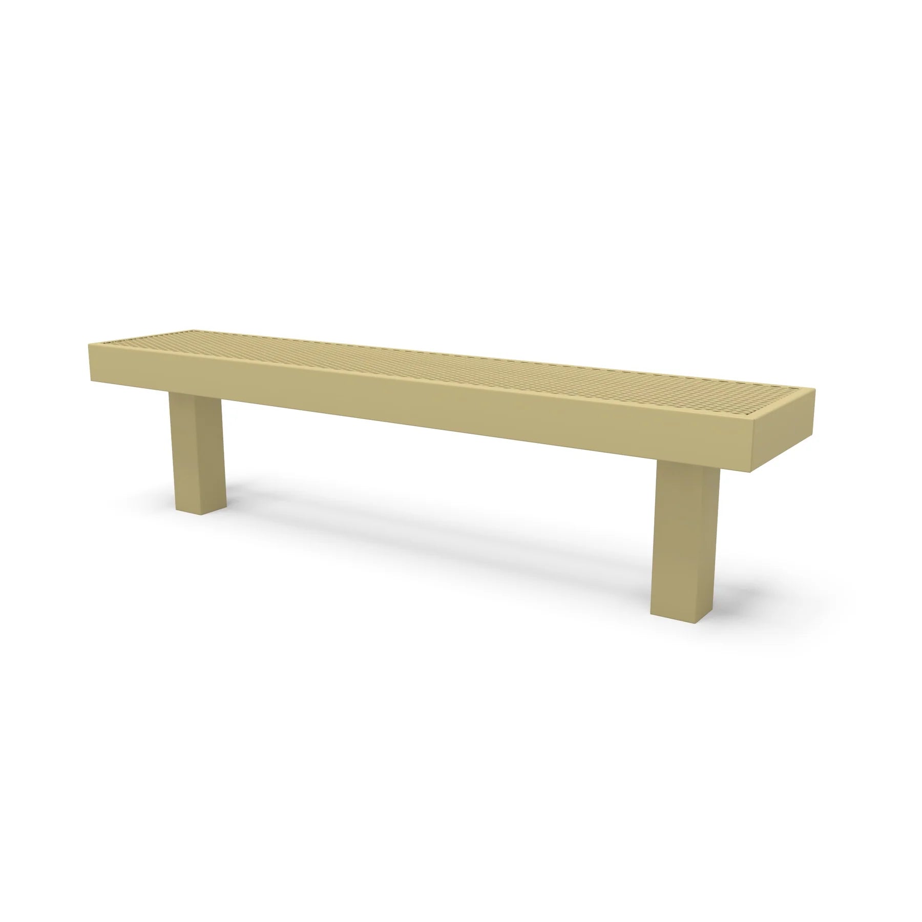 Sand Wabash Valley Designer Diamond Steel Backless Bench With Inground Mount