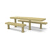 Sand Wabash Valley Designer Traditional Metal Picnic Table with ADA Seat