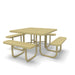 Sand Wabash Valley Signature Square Perforated Metal Portable Picnic Table