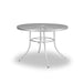 Silver 42 inch Sullivan round steel mesh patio table, powder-coated steel, model SU2H38P, 42 round patio table