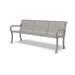 Silver Wabash Valley Steel Covington Bench, vertical slat steel seat, cast aluminum frame, model CO1113C, 6 ft outdoor bench