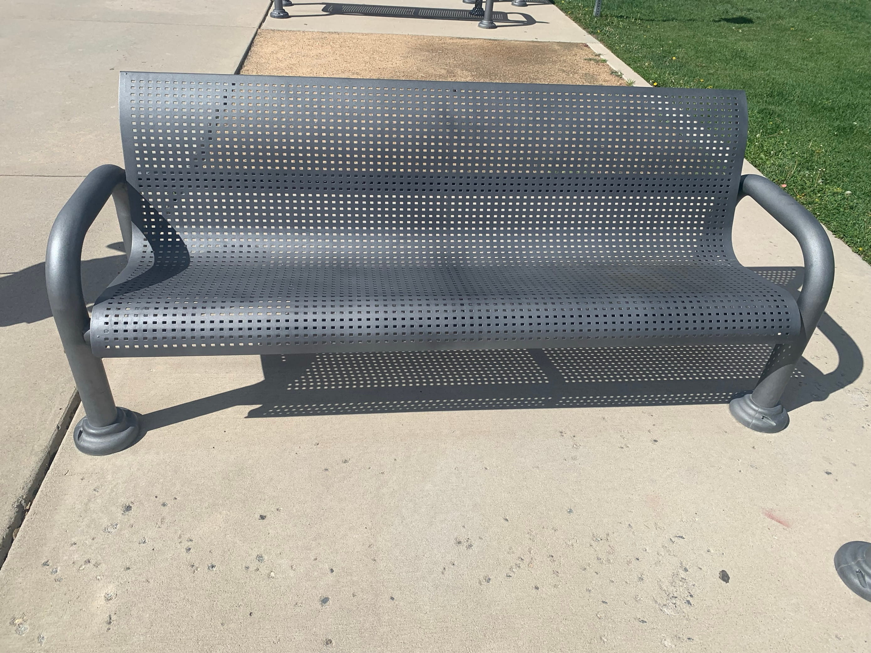 Silver Wabash Valley Contemporary Steel Bench