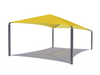 Yellow USA Shade Slant Hip with gray base on a white background