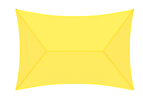 Top View of USA Shade Slant Hip on a white background