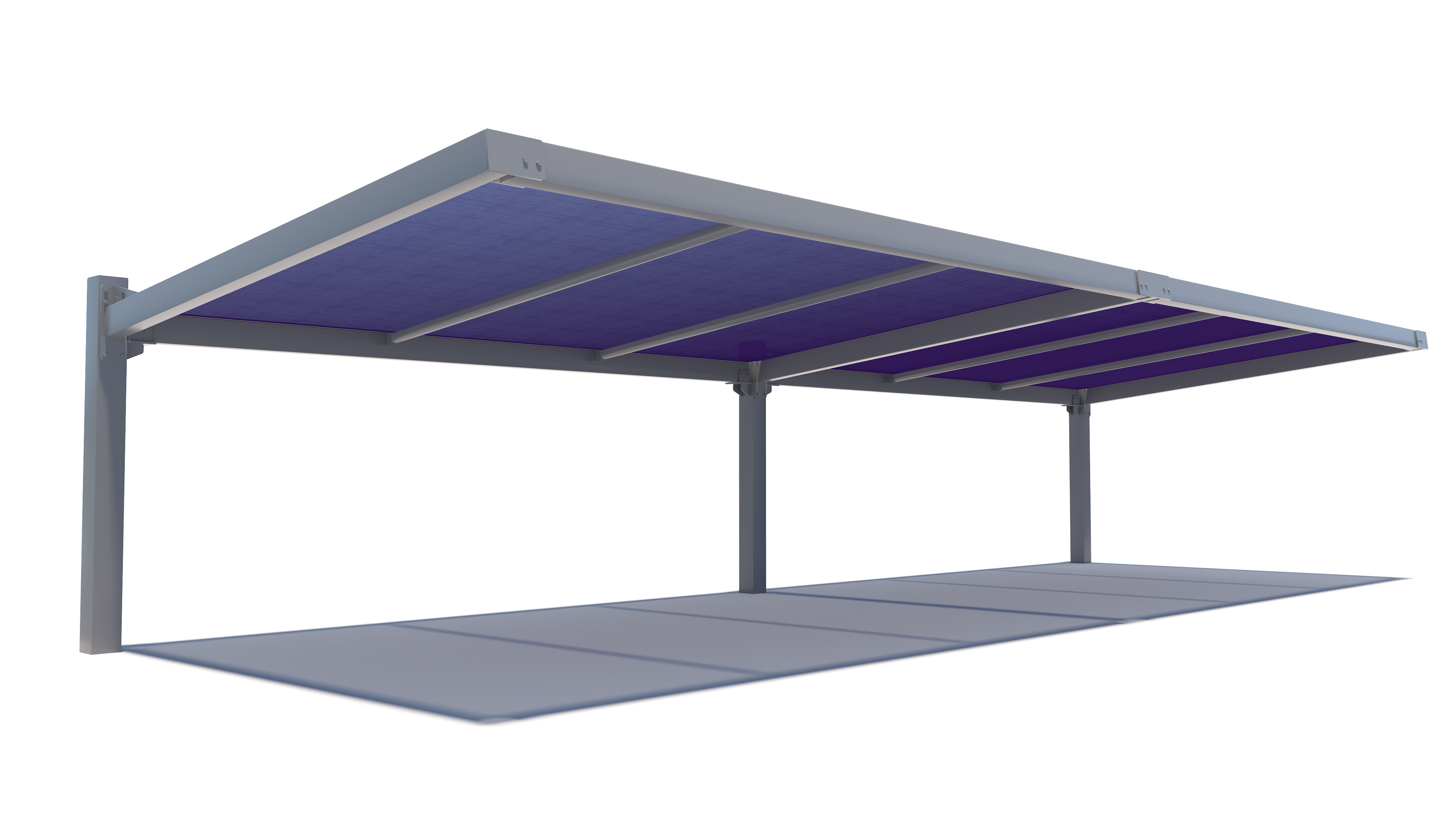 USA Shade Slanted Cantilever Framed  Joined Unit Studio Image White background