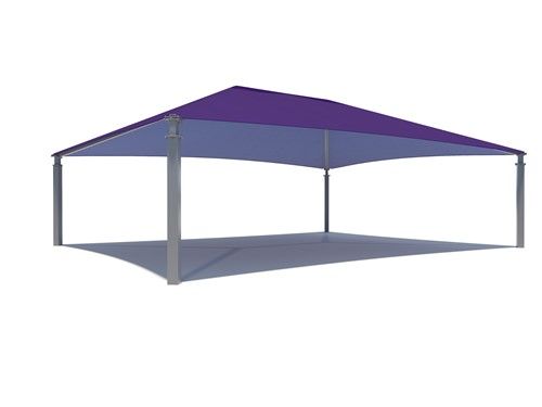 Purple USA Shade Super Span Hip tent with a white background