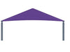 Purple USA Shade Super Span Hip roof on a white background Side angle
