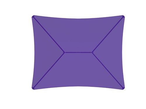 top view of Purple USA Shade Super Span Hip on a white background