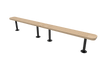 Tan MyTCoat Sports Bench Without Back Punched Steel Studio Image Surface Mount 10 foot