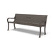 Textured Bronze Wabash Valley Covington Memorial Bench, round perforated steel seat, cast aluminum frame, plaque on the backrest, model COJ116C, personalized memorial bench