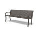 Textured Bronze Wabash Valley Steel Covington Bench, square perforated steel seat, cast aluminum frame, model CO1111C, outdoor park bench