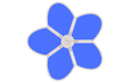 Top view Blue of USA Shade Flower Shade Structure white background studio image