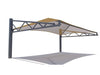 Beige USA Shade Tri-Truss Cantilever  on a white background