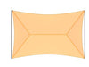 USA Shade Tri-Truss Cantilever Top View on a white background