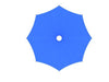 top view of Blue USA Shade 8-point Twilite Umbrella on a white background
