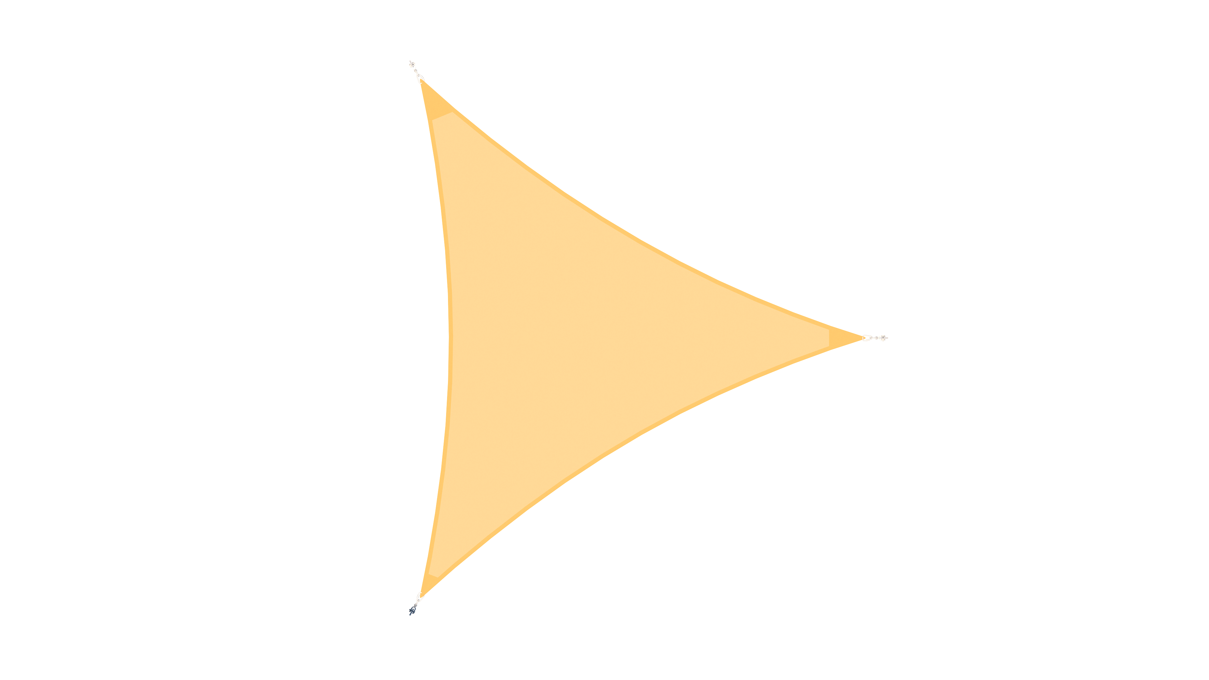 USA Shade 3-point sail Shade top view